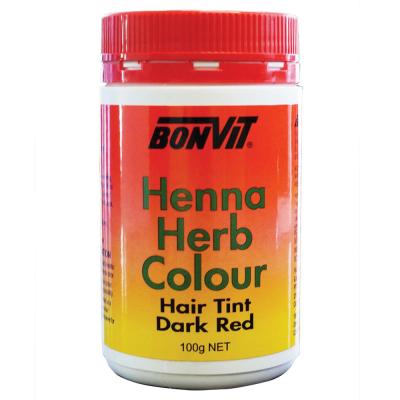 Bonvit Natural Hair Tint Henna Herb Colour (Henna & Herb Blend) Dark Red 100g